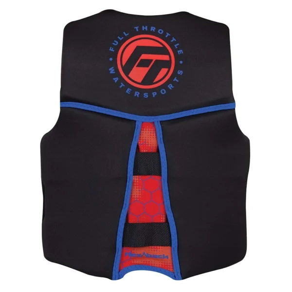 Full Throttle Youth Rapid-Dry Flex-Back Life Jacket - Red/Black - Image 2