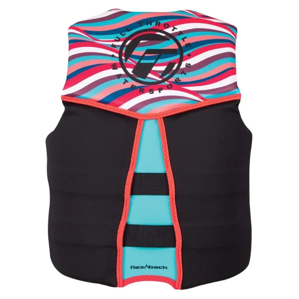 Full Throttle Women's Rapid-Dry Flex-Back Life Jacket - Women's XS - Pink/Black - Image 2