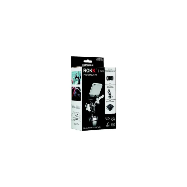 Scanstrut RLS509404 Rokk Mini Mount - Cell Phone Clamp Kit, Self Adhesive Surface Mount