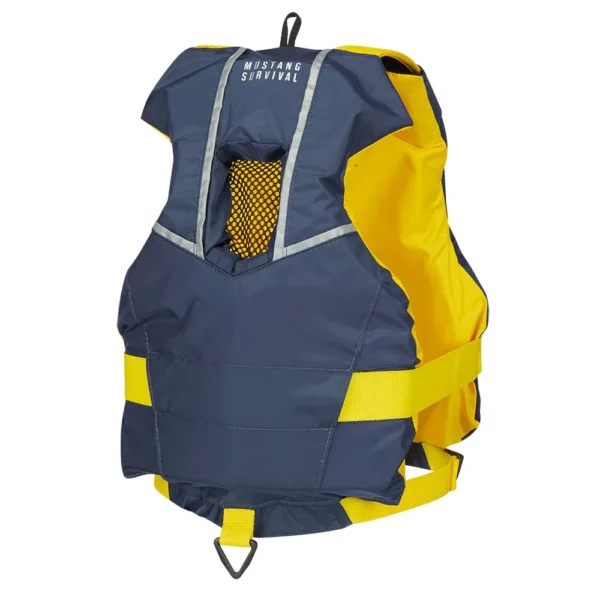 Mustang Youth Bobby Foam Vest - Yellow/Navy - Image 3