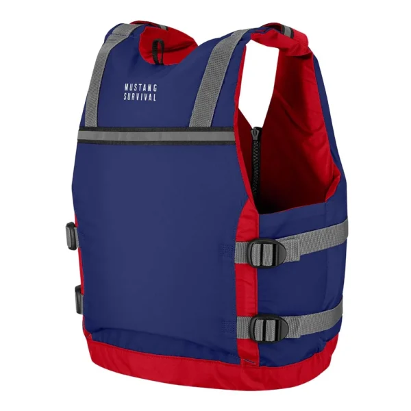 Mustang Youth Reflex Foam Vest - Navy Blue/Red - Image 3