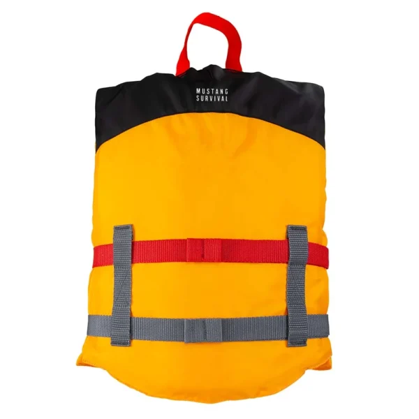 Mustang Youth Livery Foam Vest - Mango/Black - Image 2