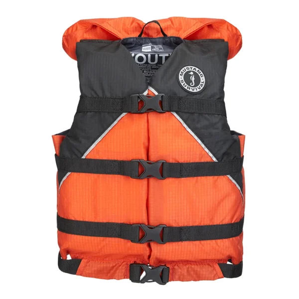 Mustang Canyon V Foam Vest - Universal Youth - Orange/Black - Image 2