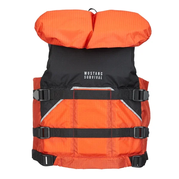 Mustang Canyon V Foam Vest - Universal Youth - Orange/Black - Image 3