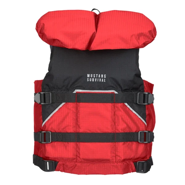 Mustang Canyon V Foam Vest - Universal Youth - Red/Black - Image 3