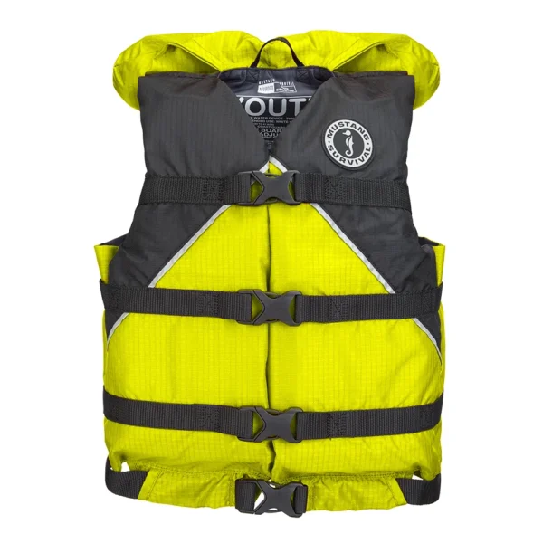 Mustang Canyon V Foam Vest - Universal Youth - Yellow/Black - Image 2