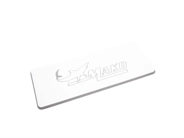 SeaDek Mako Logo Helm Pad - White/Storm Grey Embossed