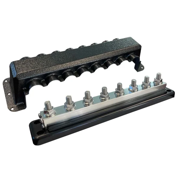 Victron Busbar 600A 8P & Cover 8X 3/8" Plus 8X M8 Terminals