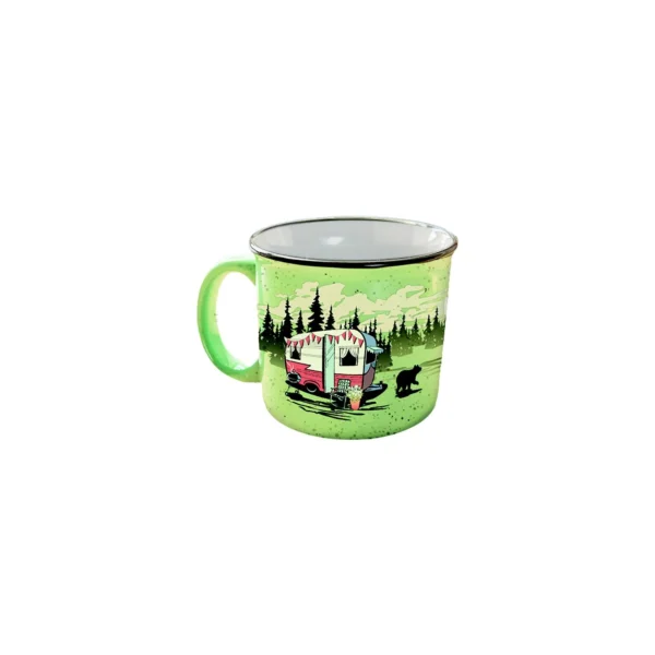 JR Products Camp Casual CC004G Mug, Beary Green