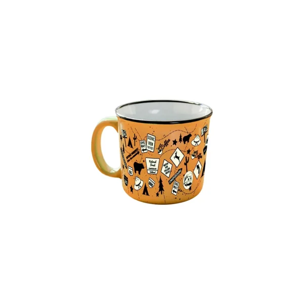 JR Products Camp Casual CC004T Mug, Tangerine Trip