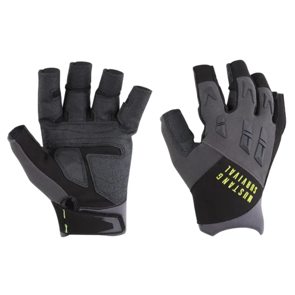 Mustang EP 3250 Open Finger Gloves - Grey/Black - Medium