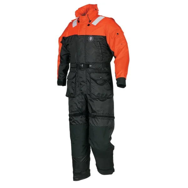 Mustang Deluxe Anti-Exposure Coverall & Work Suit - Orange/Black - XS