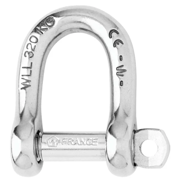 Wichard Self-Locking D Shackle - Diameter 6mm - 1/4"