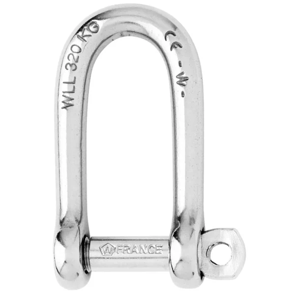 Wichard Self-Locking Long D Shackle - Diameter 4mm - 5/32"