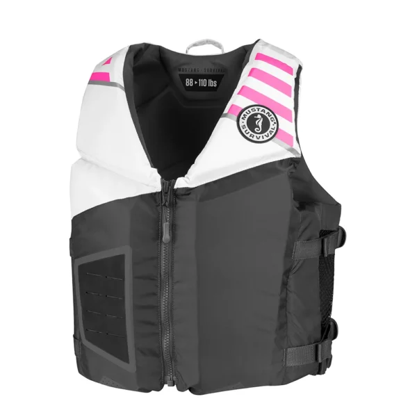 Mustang Young Adult REV Foam Vest - Grey/White/Pink - Universal