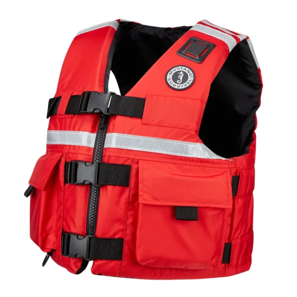 Mustang SAR Vest w/SOLAS Reflective Tape - Red - Medium