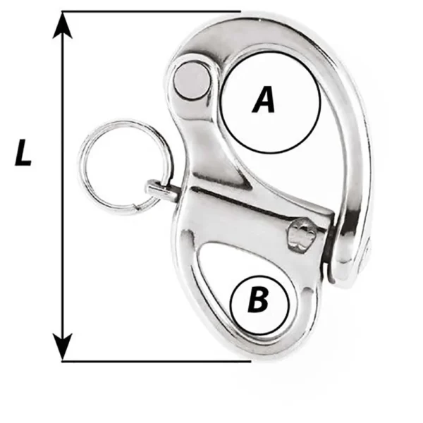 Wichard 1-3/8" Snap Shackle w/Fixed Eye - 35mm - Image 2