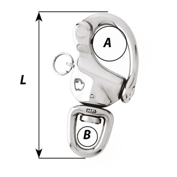 Wichard 2-3/4" Snap Shackle w/Swivel Eye - 80mm - Image 2