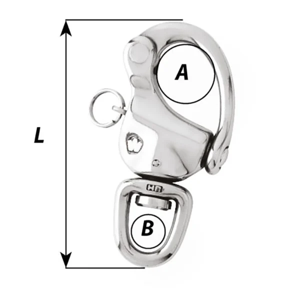 Wichard 3-1/2" Snap Shackle w/Swivel Eye - Image 2