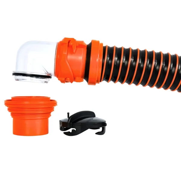 Camco RhinoEXTREME 20' Sewer Hose Kit w/4 In 1 Elbow Caps - Image 2