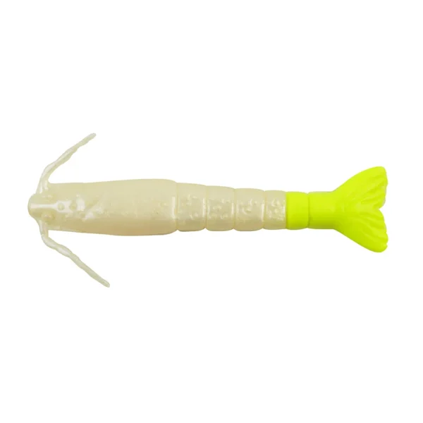 Berkley Gulp!® Saltwater Shrimp - 3" - Pearl White/Chartreuse