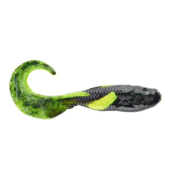 Berkley Gulp!® Saltwater Swimming Mullet - 4" - Black Chartreuse Fuze