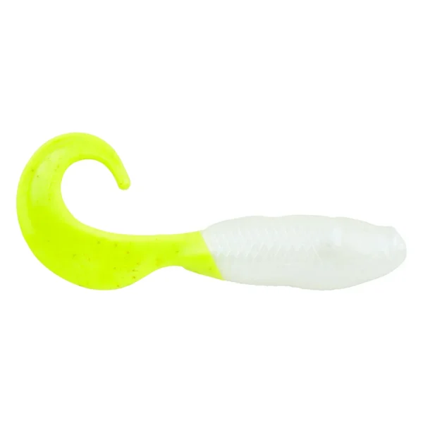 Berkley Gulp!® Saltwater Swimming Mullet - 4" - Pearl White/Chartreuse