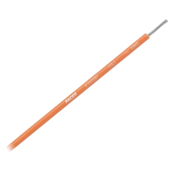 Pacer Orange 16 AWG Primary Wire - 25'