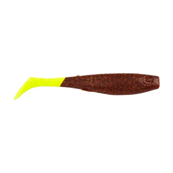 Berkley Gulp!® Saltwater Paddleshad - 4" - Root Beer Gold/Chartreuse