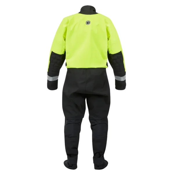 Mustang MSD576 Water Rescue Dry Suit - Fluorescent Yellow Green-Black - Medium - Image 2