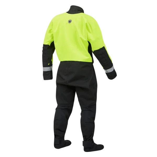 Mustang MSD576 Water Rescue Dry Suit - Fluorescent Yellow Green-Black - Medium - Image 4