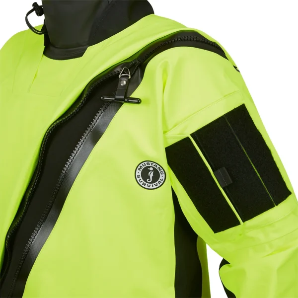 Mustang Sentinel™ Series Water Rescue Dry Suit - Fluorescent Yellow Green-Black - XS Short - Image 3