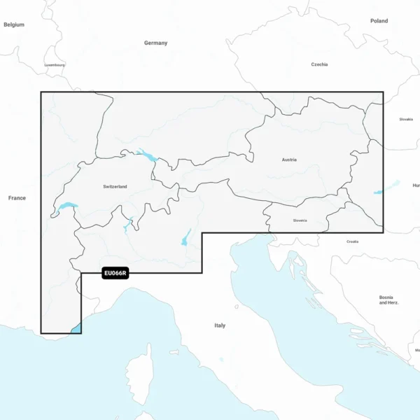 Garmin Navionics+ NSEU066R - Alpine Lakes & Rivers - Marine Chart