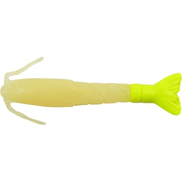 Berkley Gulp!® Saltwater Shrimp - 4" - Glow/Chartreuse