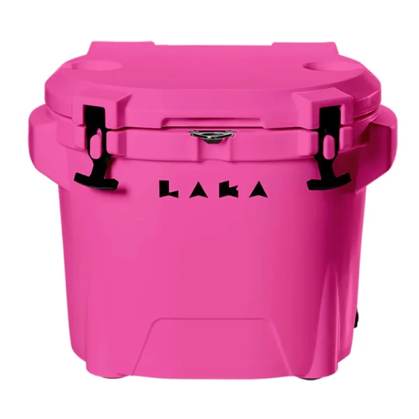 LAKA Coolers 30 Qt Cooler w/Telescoping Handle & Wheels - Pink - Image 2