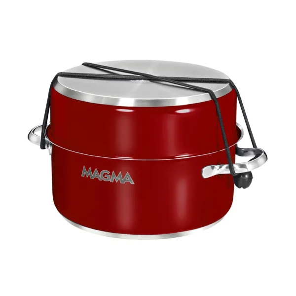 Magma Nestable 10 Piece Induction Non-Stick Enamel Finish Cookware Set - Magma Red - Image 3