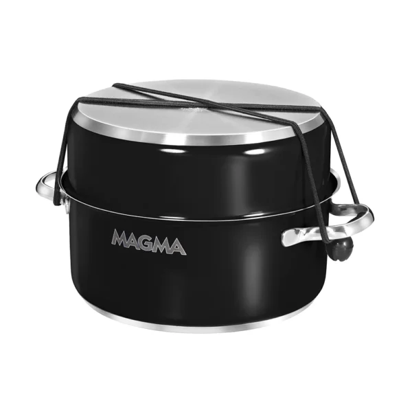 Magma Nestable 10 Piece Induction Non-Stick Enamel Finish Cookware Set - Jet Black - Image 3