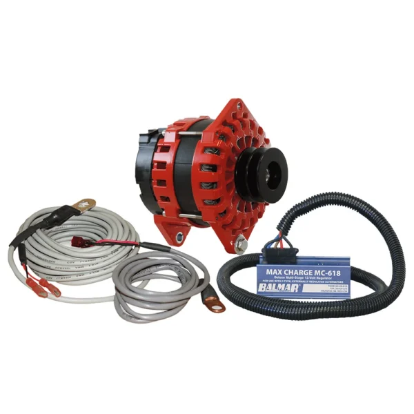 Balmar Alternator 250 AMP Kit 12V 3.15" Dual Foot Saddle Dual Vee Pulley Regulator & Temp Sensor