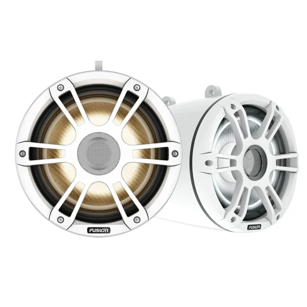 Fusion Signature Series 3i Marine Wake Tower Speakers - 8.8" - White