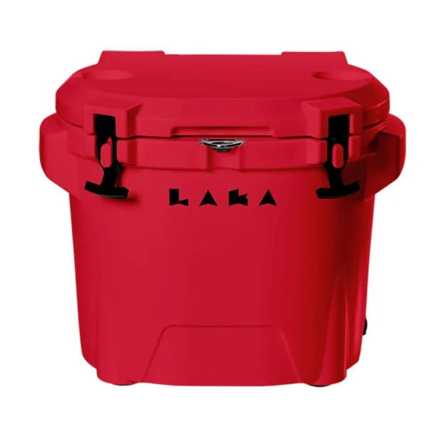 LAKA Coolers 30 Qt Cooler w/Telescoping Handle & Wheels - Red - Image 2