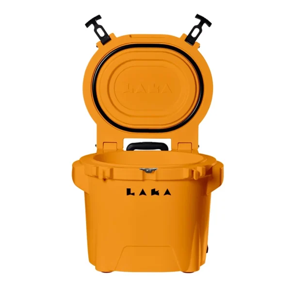 LAKA Coolers 30 Qt Cooler w/Telescoping Handle & Wheels - Orange