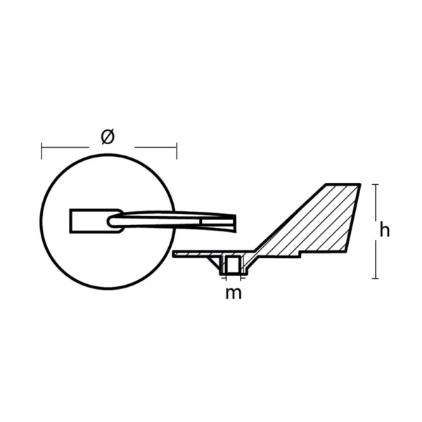 Tecnoseal Zinc Yamaha Trim Tab Anode f/150 - 225 HP Motors - Image 2