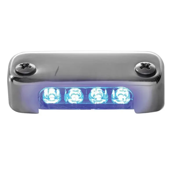 Attwood Blue LED Micro Light w/Stainless Steel Bezel & Vertical Mount