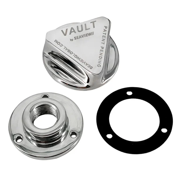 Seaview Polished Stainless Steel Vault Pro - Drain Plug & Garboard Assembly