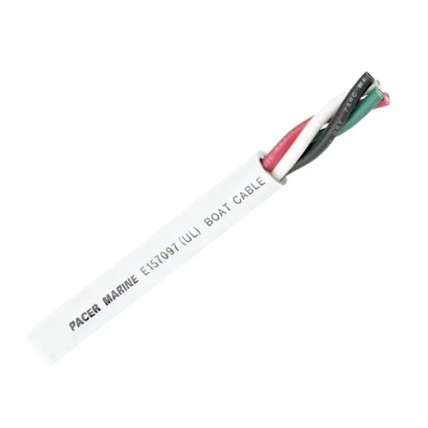 Pacer Round 4 Conductor Cable - 250' - 16/4 AWG - Black, Green, Red & White