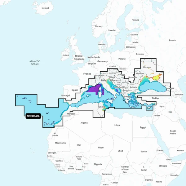 Navionics NPEU643L - Mediterranean & Black Sea - Navionics Platinum+