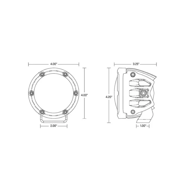 RIGID Industries 360 Series 4" Spot w/Amber Pro Lens - Pair - Image 3