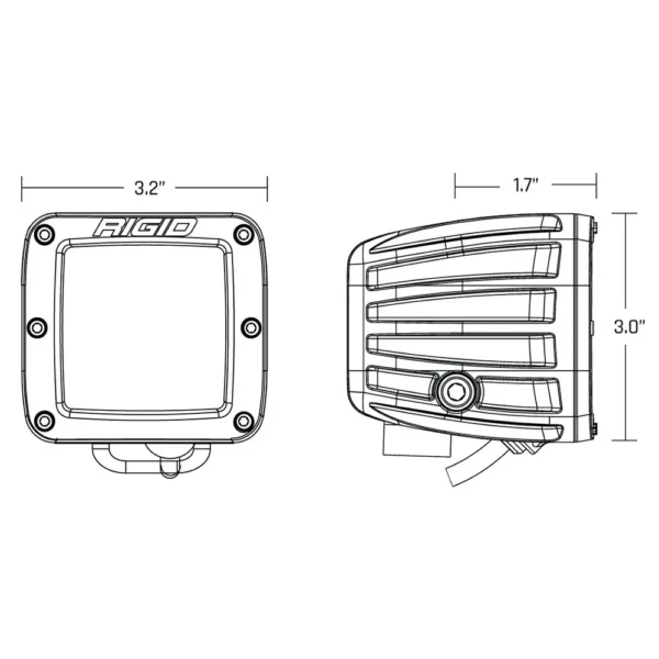 RIGID Industries D-Series Spot w/Amber Pro Lens - Pair - Image 3