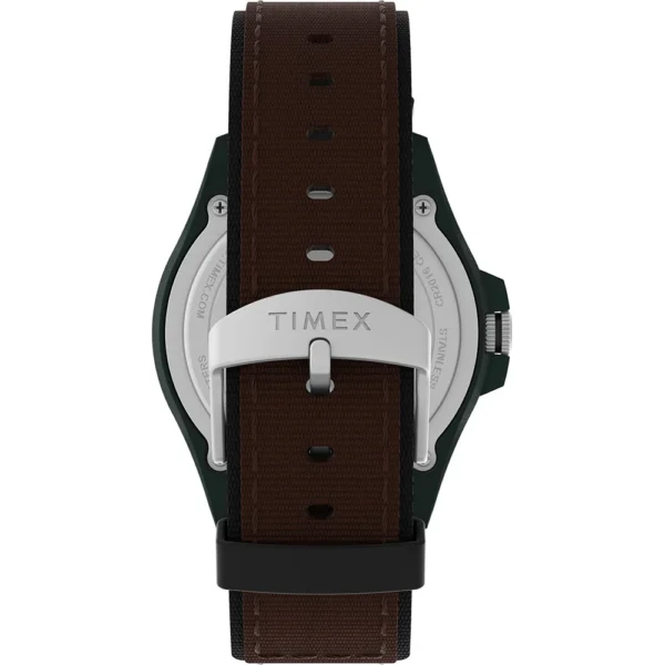 Timex Expedition Acadia Rugged Black Resin Case - Natural Dial - Brown/Black Fabric Strap - Image 3