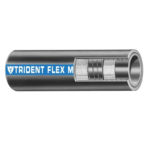 Trident Marine 1-1/2" x 50' Coil Flex Marine Wet Exhaust & Water Hose - Black